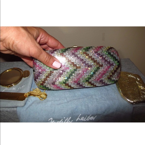Judith Leiber Mini Handbag Bag Miniaudiere Crystal - Picture 8 of 8